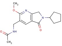 N-[(6-cyclopentyl-2-methoxy-5-oxo-6,7-dihydro-5H-pyrrolo[3,4-b]pyridin-3-yl)methyl]acetamide