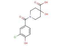 1-(3-chloro-4-hydroxybenzoyl)-4-hydroxypiperidine-4-carboxylic acid