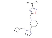 3-[1-(cyclobutylmethyl)-1H-imidazol-2-yl]-1-[(3-isopropyl-1,2,4-oxadiazol-5-yl)methyl]piperidine