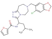 N-(1-{7-[(6-chloro-1,3-benzodioxol-5-yl)methyl]-6,7,8,9-tetrahydro-5H-[1,2,4]triazolo[4,3-d][1,4]diazepin-3-yl}-3-methylbutyl)-2-furamide