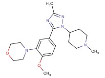 4-{2-methoxy-5-[3-methyl-1-(1-methylpiperidin-4-yl)-1H-1,2,4-triazol-5-yl]phenyl}morpholine
