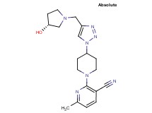 2-[4-(4-{[(3R)-3-hydroxy-1-pyrrolidinyl]methyl}-1H-1,2,3-triazol-1-yl)-1-piperidinyl]-6-methylnicotinonitrile bis(trifluoroacetate) (salt)