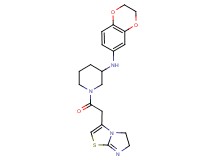 N-(2,3-dihydro-1,4-benzodioxin-6-yl)-1-(5,6-dihydroimidazo[2,1-b][1,3]thiazol-3-ylacetyl)-3-piperidinamine