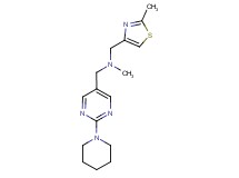 N-methyl-1-(2-methyl-1,3-thiazol-4-yl)-N-[(2-piperidin-1-ylpyrimidin-5-yl)methyl]methanamine