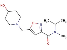 5-[(4-hydroxypiperidin-1-yl)methyl]-N-isopropyl-N-methylisoxazole-3-carboxamide