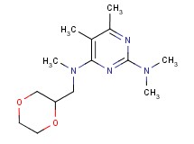 N~4~-(1,4-dioxan-2-ylmethyl)-N~2~,N~2~,N~4~,5,6-pentamethylpyrimidine-2,4-diamine