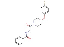 N-{2-[4-(4-fluorophenoxy)-1-piperidinyl]-2-oxoethyl}benzamide