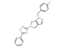 1-(4-fluorobenzyl)-5-(5-phenyl-1,2,4-oxadiazol-3-yl)-1,4,5,6-tetrahydropyrrolo[3,4-c]pyrazole