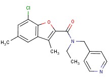 7-chloro-N-ethyl-3,5-dimethyl-N-(4-pyridinylmethyl)-1-benzofuran-2-carboxamide