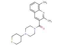 2,8-dimethyl-3-{[4-(tetrahydro-2H-thiopyran-4-yl)piperazin-1-yl]carbonyl}quinoline