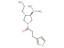 (3R*,4S*)-N,N-dimethyl-4-propyl-1-[3-(3-thienyl)propanoyl]-3-pyrrolidinamine