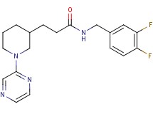 N-(3,4-difluorobenzyl)-3-[1-(2-pyrazinyl)-3-piperidinyl]propanamide