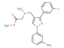 methyl N-{[3-(3-fluorophenyl)-1-(3-methylphenyl)-1H-pyrazol-4-yl]methyl}-N-methylglycinate