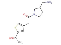 1-(4-{2-[3-(aminomethyl)pyrrolidin-1-yl]-2-oxoethyl}-2-thienyl)ethanone