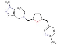 N-[(1-methyl-1H-pyrazol-4-yl)methyl]-N-({(2R*,5S*)-5-[(6-methylpyridin-3-yl)methyl]tetrahydrofuran-2-yl}methyl)ethanamine