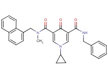 N'-benzyl-1-cyclopropyl-N-methyl-N-(1-naphthylmethyl)-4-oxo-1,4-dihydro-3,5-pyridinedicarboxamide