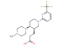 3-{(3R*,4S*)-4-(4-methylpiperazin-1-yl)-1-[6-(trifluoromethyl)pyridin-2-yl]piperidin-3-yl}propanoic acid