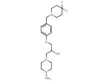 1-{4-[(4,4-difluoropiperidin-1-yl)methyl]phenoxy}-3-(4-methylpiperazin-1-yl)propan-2-ol