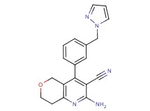 2-amino-4-[3-(1H-pyrazol-1-ylmethyl)phenyl]-7,8-dihydro-5H-pyrano[4,3-b]pyridine-3-carbonitrile