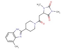 1,3-dimethyl-5-{2-[4-(4-methyl-1H-benzimidazol-2-yl)-1-piperidinyl]-2-oxoethyl}-2,4-imidazolidinedione