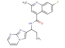 7-fluoro-N-(1-imidazo[1,2-a]pyrimidin-2-ylpropyl)-2-methyl-4-quinolinecarboxamide