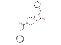 8-[3-(3-pyridinyl)propanoyl]-2-(tetrahydro-2-furanylmethyl)-2,8-diazaspiro[4.5]decan-3-one
