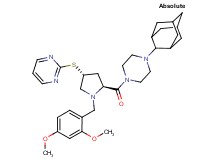 2-{[(3R,5S)-5-{[4-(2-adamantyl)-1-piperazinyl]carbonyl}-1-(2,4-dimethoxybenzyl)-3-pyrrolidinyl]thio}pyrimidine