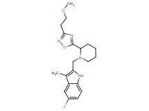 5-fluoro-2-({2-[3-(2-methoxyethyl)-1,2,4-oxadiazol-5-yl]piperidin-1-yl}methyl)-3-methyl-1H-indole
