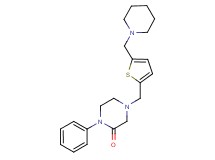 1-phenyl-4-{[5-(1-piperidinylmethyl)-2-thienyl]methyl}-2-piperazinone