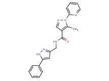 5-methyl-N-[(5-phenyl-1H-pyrazol-3-yl)methyl]-1-pyridin-2-yl-1H-pyrazole-4-carboxamide