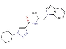1-cyclohexyl-N-[2-(1H-indol-1-yl)-1-methylethyl]-1H-1,2,3-triazole-4-carboxamide