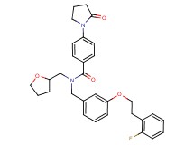 N-{3-[2-(2-fluorophenyl)ethoxy]benzyl}-4-(2-oxo-1-pyrrolidinyl)-N-(tetrahydro-2-furanylmethyl)benzamide