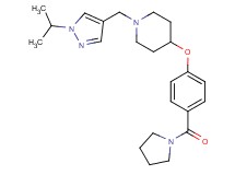 1-[(1-isopropyl-1H-pyrazol-4-yl)methyl]-4-[4-(1-pyrrolidinylcarbonyl)phenoxy]piperidine