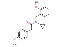 N-cyclopropyl-N-(2-methoxybenzyl)-2-[4-(methylthio)phenyl]acetamide
