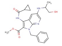 methyl 1-benzyl-3-[(cyclopropylcarbonyl)amino]-5-[(2-hydroxy-1-methylethyl)amino]-1H-pyrrolo[2,3-b]pyridine-2-carboxylate