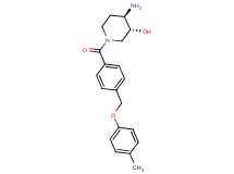 (3R*,4R*)-4-amino-1-{4-[(4-methylphenoxy)methyl]benzoyl}piperidin-3-ol