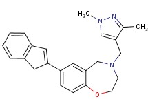 4-[(1,3-dimethyl-1H-pyrazol-4-yl)methyl]-7-(1H-inden-2-yl)-2,3,4,5-tetrahydro-1,4-benzoxazepine