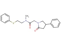 N-methyl-2-(2-oxo-4-phenylpyrrolidin-1-yl)-N-[2-(phenylthio)ethyl]acetamide
