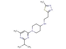 1-(2-isopropyl-6-methylpyrimidin-4-yl)-N-[2-(5-methyl-1,3,4-thiadiazol-2-yl)ethyl]piperidin-4-amine