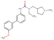 N-ethyl-N'-(3'-methoxybiphenyl-3-yl)-N-[(1-methylpyrrolidin-3-yl)methyl]urea