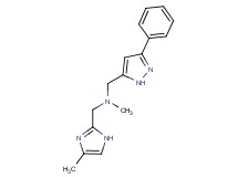 N-methyl-1-(4-methyl-1H-imidazol-2-yl)-N-[(3-phenyl-1H-pyrazol-5-yl)methyl]methanamine