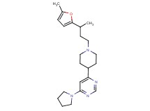 4-{1-[3-(5-methyl-2-furyl)butyl]-4-piperidinyl}-6-(1-pyrrolidinyl)pyrimidine