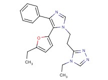 4-ethyl-3-{2-[5-(5-ethyl-2-furyl)-4-phenyl-1H-imidazol-1-yl]ethyl}-4H-1,2,4-triazole