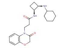 N-[(1S*,2R*)-2-(cyclohexylamino)cyclobutyl]-3-(3-oxo-2,3-dihydro-4H-1,4-benzoxazin-4-yl)propanamide
