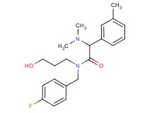 2-(dimethylamino)-N-(4-fluorobenzyl)-N-(3-hydroxypropyl)-2-(3-methylphenyl)acetamide