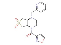 (4aS*,7aR*)-1-(3-isoxazolylcarbonyl)-4-(2-pyridinylmethyl)octahydrothieno[3,4-b]pyrazine 6,6-dioxide