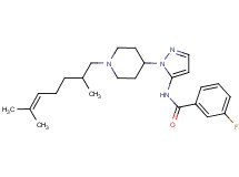 N-{1-[1-(2,6-dimethyl-5-hepten-1-yl)-4-piperidinyl]-1H-pyrazol-5-yl}-3-fluorobenzamide