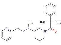 N-methyl-1-(2-methyl-2-phenylpropanoyl)-N-[2-(2-pyridinyl)ethyl]-3-piperidinamine
