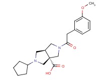 (3aS*,6aS*)-2-cyclopentyl-5-[(3-methoxyphenyl)acetyl]hexahydropyrrolo[3,4-c]pyrrole-3a(1H)-carboxylic acid