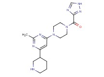 2-methyl-4-piperidin-3-yl-6-[4-(1H-1,2,4-triazol-3-ylcarbonyl)piperazin-1-yl]pyrimidine